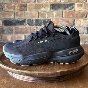 Brooks Glycerin Stealthfit 21 Women's 8 Black Flyknit Running Shoes Sneakers